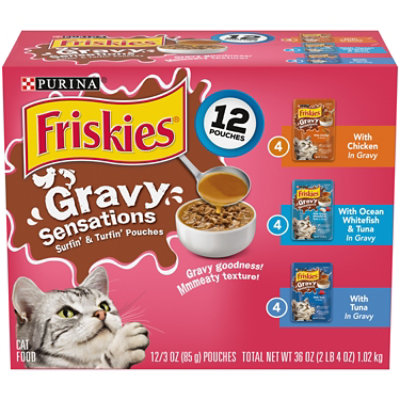 Friskies Gravy Sensations Chicken In Gravy Wet Cat Food Pack 123 Oz
