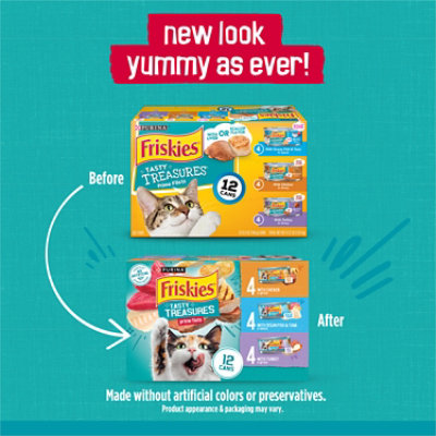 Purina Friskies Tasty Treasures Prime Filets VP (Ocean Fish Tuna Chicken & Turkey) - 12-5.5 Oz - Image 2