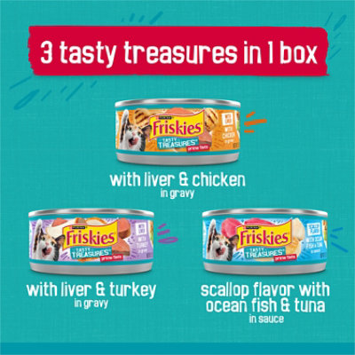 Friskies Cat Food Wet Tasty Treasures Ocean Fish Tuna & Cheese In Sauce - 12-5.5 Oz - Image 3