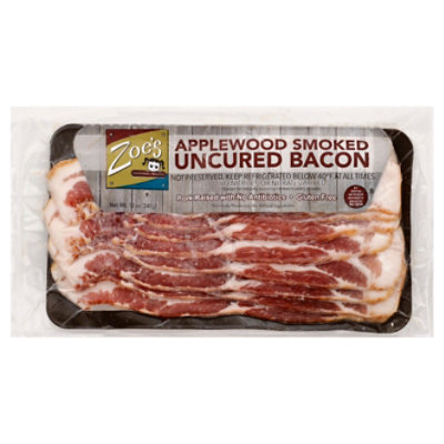 Zoe Bacon Applewood Smoked Uncured - 12 Oz