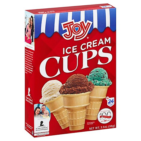 Joy Ice Cream Cups 24 Count - 3.5 Oz
