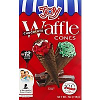 Joy Waffle Cones Chocolate 12 Count - 7 Oz - Image 2