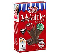 Joy Waffle Cones Chocolate 12 Count - 7 Oz