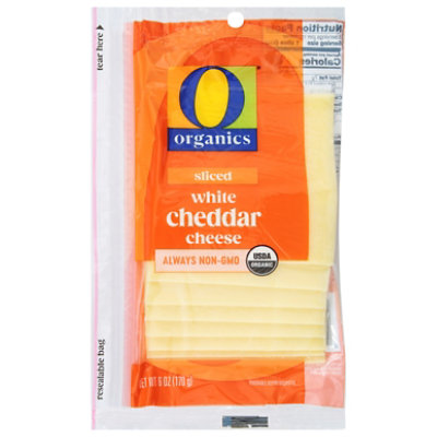O Organics Organic Cheese Sliced White Cheddar - 6 Oz