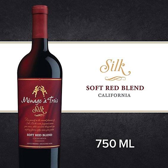 Menage A Trois Silk Red Wine Bottle - 750 Ml