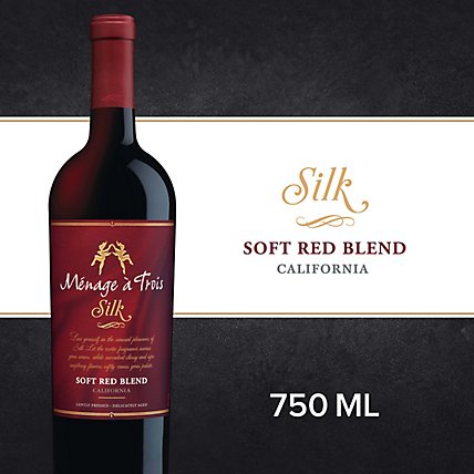 Menage A Trois Silk Red Wine Bottle - 750 Ml - Image 1