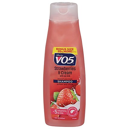 Alberto VO5 Shampoo Moisturizing Moisture Milks Strawberries & Cream - 12.5 Fl. Oz. - Image 2