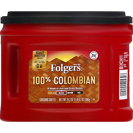Folgers Coffee Ground Medium-Dark Roast Colombian Dintinctively Rich - 24.2 Oz - Image 3