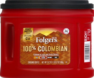 Folgers Coffee Ground Medium-Dark Roast Colombian Dintinctively Rich - 24.2 Oz - Image 3