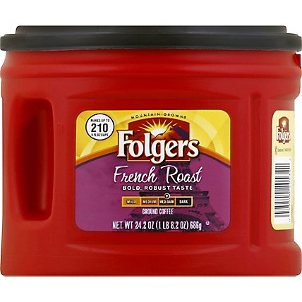 Folgers Coffee Ground Medium-Dark Roast French Roast - 24.2 Oz - Image 2