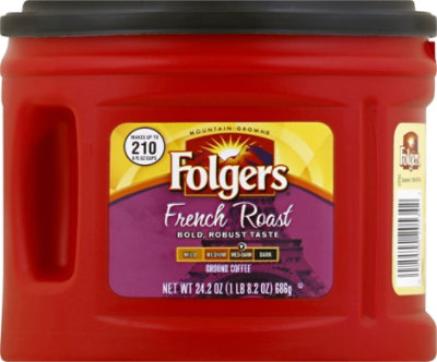 Folgers Coffee Ground Medium-Dark Roast French Roast - 24.2 Oz