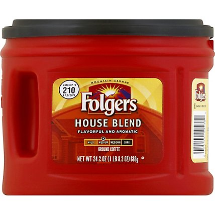 Folgers Coffee Ground Medium Roast House Blend - 24.2 Oz - Image 2
