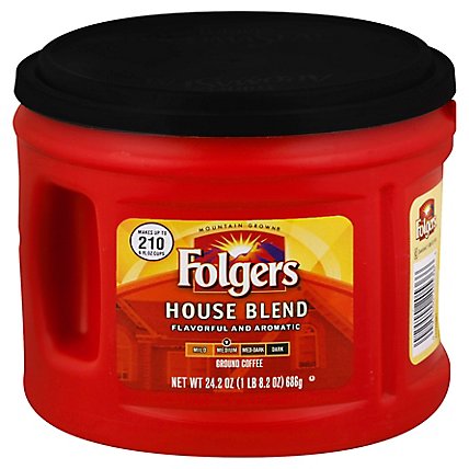Folgers Coffee Ground Medium Roast House Blend - 24.2 Oz - Image 1