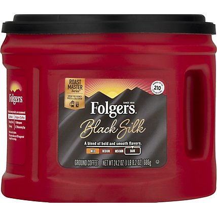 Folgers Coffee Ground Dark Roast Black Silk - 24.2 Oz - Image 1