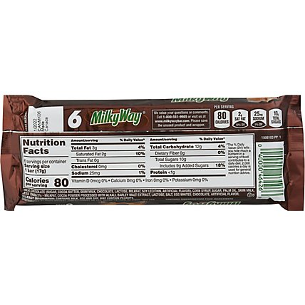 Milky Way Candy Bars Fun Size Snack Time Pack - 6 ea - Image 6
