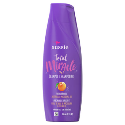 Aussie Total Miracle Paraben Free 7 in 1 Shampoo with Apricot & Macadamia - 12.1 Fl. Oz. - Image 1