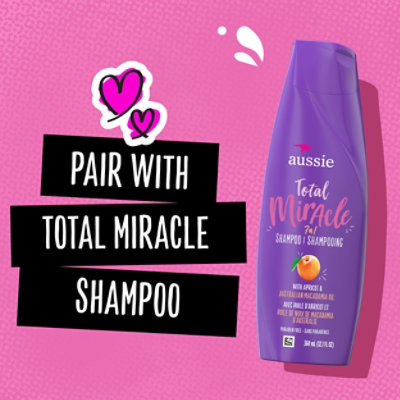 Aussie Total Miracle Paraben Free Conditioner with Apricot for Hair Damage - 12.1 Fl. Oz. - Image 4