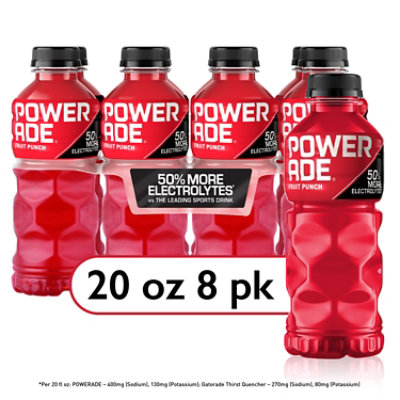 POWERADE Sports Drink Electrolyte Enhanced Fruit Punch - 8-20 Fl. Oz.