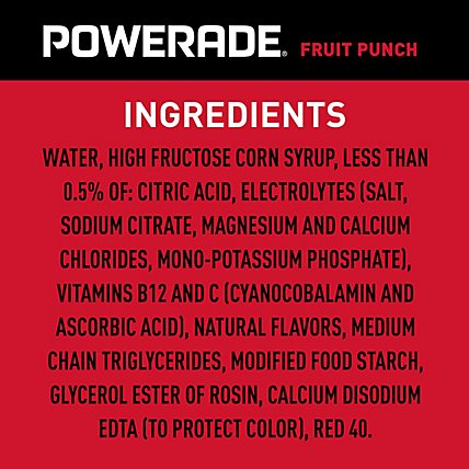 POWERADE Sports Drink Electrolyte Enhanced Fruit Punch - 8-20 Fl. Oz. - Image 5