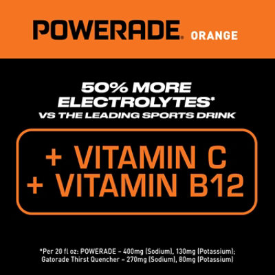 POWERADE Sports Drink Electrolyte Enhanced Orange - 8-20 Fl. Oz. - Image 4