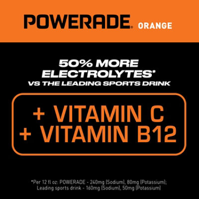 POWERADE Sports Drink Electrolyte Enhanced Orange - 8-20 Fl. Oz. - Image 2