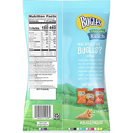 Bugles Snacks Corn Crispy Ranch - 3 Oz - Image 3