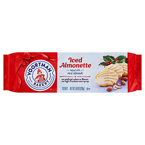 Voortman Cookies Iced Almonette Cookies - 8.8 Oz