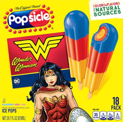 Popsicle Ice Pops DC Wonder Woman - 18 Count - Image 2