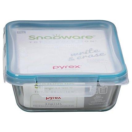 Snapware Total Solution Food Keeper Glass Pyrex 6 Cup - Each - Image 1
