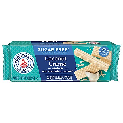 Voortman Bakery Wafers Sugar Free Coconut Creme - 9 Oz - Image 1