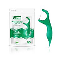 GUM Flossers Professional Clean Extra Strong Floss Fresh Mint - 90 Count