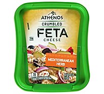 Athenos Cheese Feta Crumbled Mediterranean Herb - 6 Oz