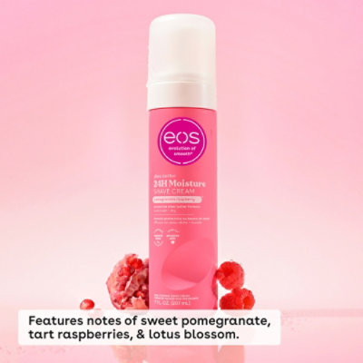 EOS Shave Creme Ult Mst Pom Rasp - 7 Oz - Image 2