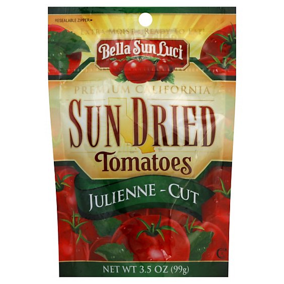 Bella Sun Luci Tomatoes Sun Dried Halves Julienne Prepacked - 3 Oz