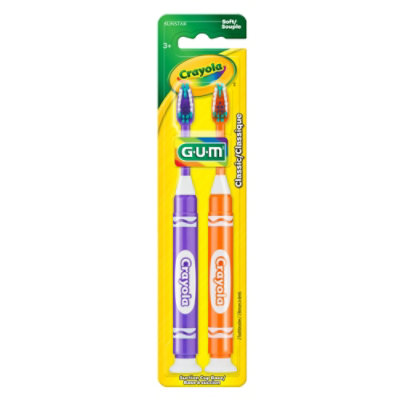 GUM Crayola Metallic Marker For Children Ages 5 Plus With Suction Cup Base Toothbrush - 2 Count - Image 3