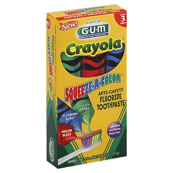 GUM Toothpaste Crayola Squeeze A Color - 4.5 Oz