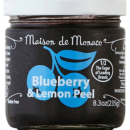 Maison de Monaco Preserves Blueberry & Lemon Peel - 8.3 Oz - Image 2