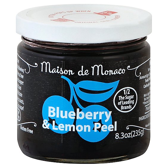 Maison de Monaco Preserves Blueberry & Lemon Peel - 8.3 Oz