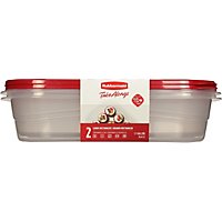 Rubbermaid Take Alongs Containers + Lids Rectangles With Quik Clik Seal Large 1 Gallon - 2 Count - Image 4