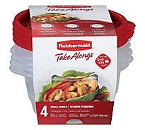 Rubbermaid Take Alongs Containers + Lids Round 4pc - Each