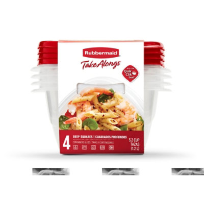 Rubbermaid Take Alongs Containers + Lids Deep Sqre