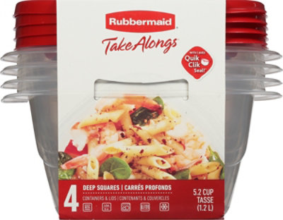 Rubbermaid Take Alongs Containers + Lids Deep Sqre 4pc - 4 Count - Image 4