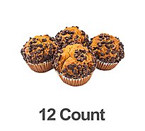 Mini Chocolate Chip Pumpkin Muffins 12 Count - Each