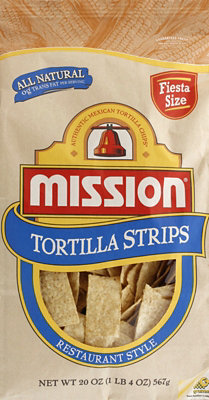 Mission Tortilla Strips Restaurant Style Fiesta Size - 20 Oz