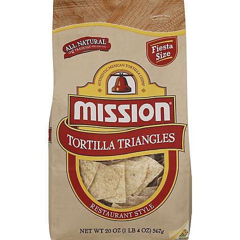Mission Tortilla Triangles Restaurant Style - 20 Oz