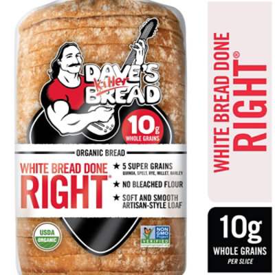 Dave's Killer Bread White Bread Done Right Artisan-Style Organic White Bread Loaf - 24 Oz - Image 2