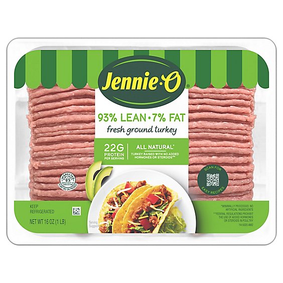 Jennie-O 93% Lean Ground Turkey Fresh - 16 Oz