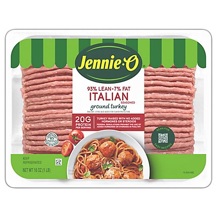Jennie-O Turkey Store Lean Ground Turkey Italian Seasoned Fresh - 16 Oz - Image 1