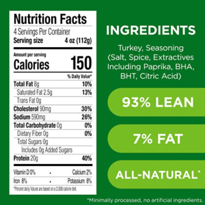 Jennie-O Turkey Store Lean Ground Turkey Italian Seasoned Fresh - 16 Oz - Image 3