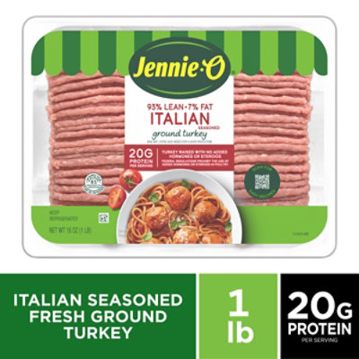 Jennie-O Turkey Store Lean Ground Turkey Italian Seasoned Fresh - 16 Oz - Image 2